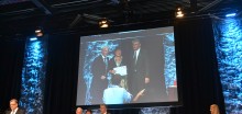 Jane receiving award in Montreal